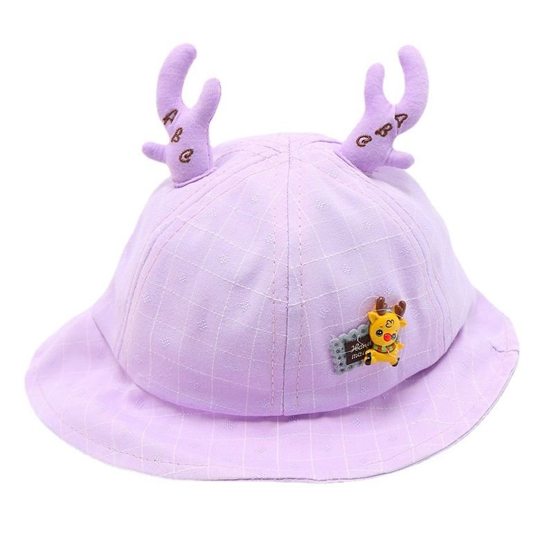 Kids Unisex Spring Autumn Casual Cute Cartoon Plaid Fisherman Hat