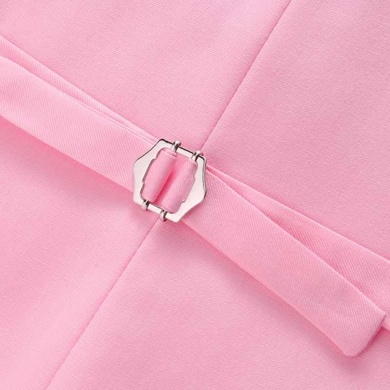 Men Business Wedding Office Solid Color Long Sleeve Lapel Suit Waistcoat Pants Plus Size Sets