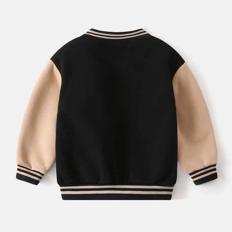 Kids Toddler Boys Fall/Winter Fashion Casual Slogan Fleece Long Sleeve Coat