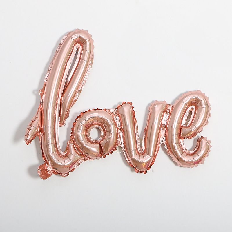 Wedding Room Decoration One-Piece Love Aluminum Foil Balloon Champagne Gold Balloon