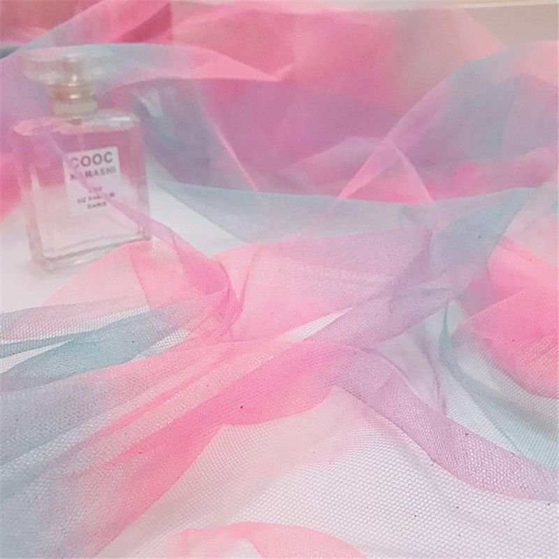 100*150cm DIY Rainbow Gradient Tulle Photography Prop Background Cloth