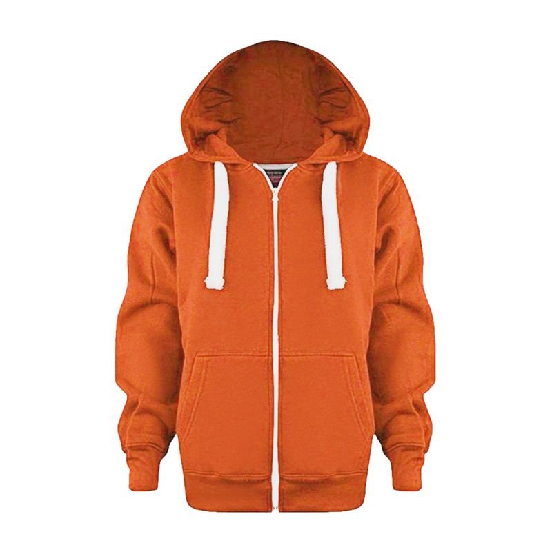 Autumn And Winter Children'S Kids Zipper Solid Color Hoodie Custom