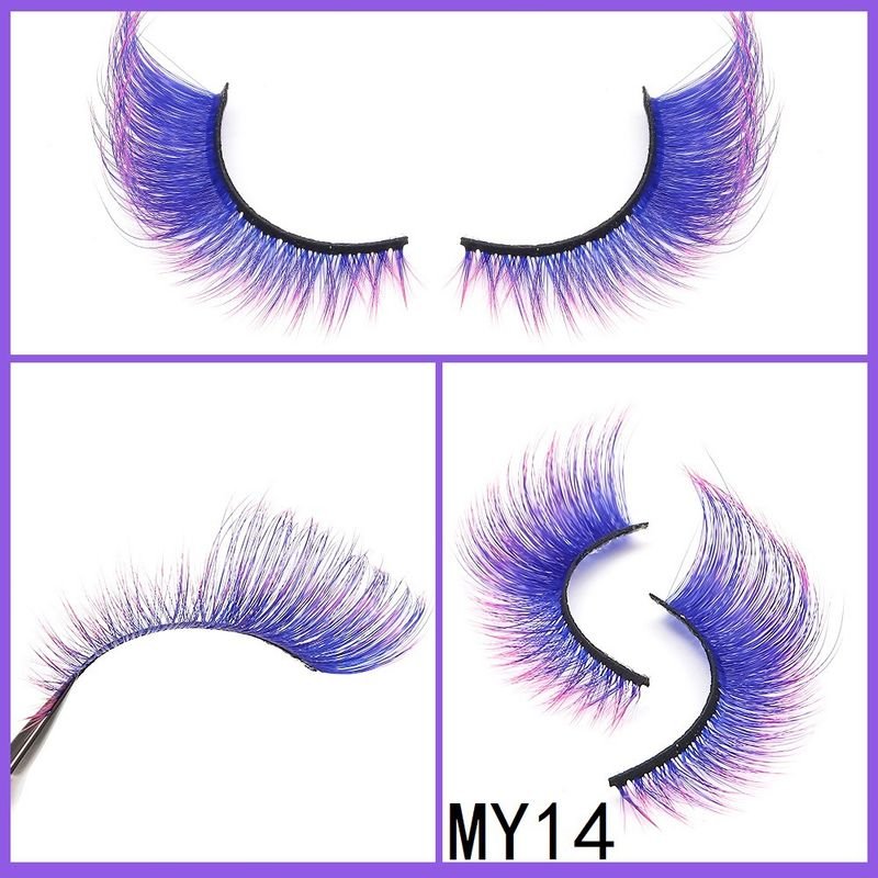 Women Simple Color Eye Tail Lengthening False Eyelashes