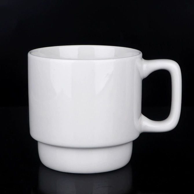 White Ceramic Mug Custom Logo Print