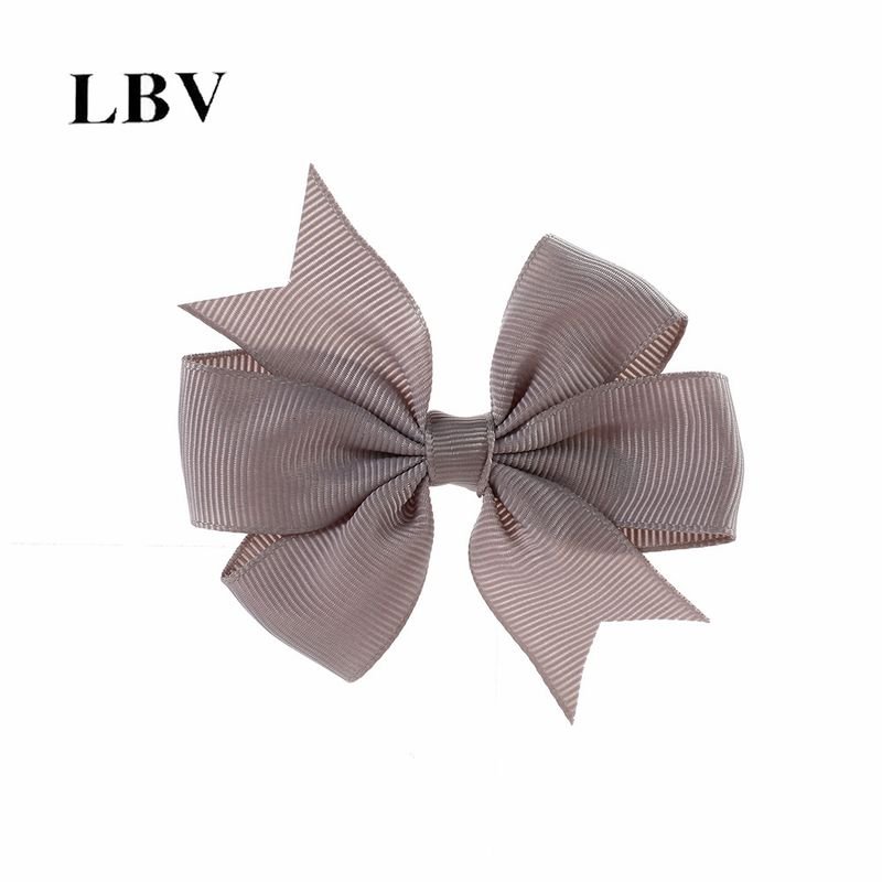Kids Girls Cute Solid Color Bow Hairpin