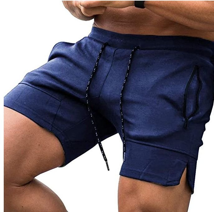 Men Casual Solid Color Sports Shorts