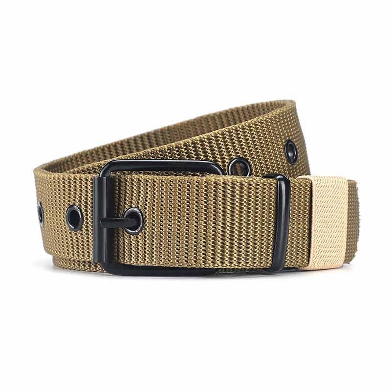 Men Fashion Casual Square Pin Buckle Canvas Belt