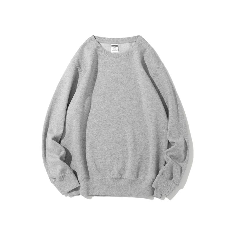 Men Casual 400g Thickened Heavy Fleece-Lined Crew Neck Sweatshirt Custom