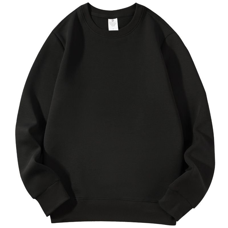 Custom Logo Unisex Casual Solid Color Jelly Cotton Crewneck Sweatshirt