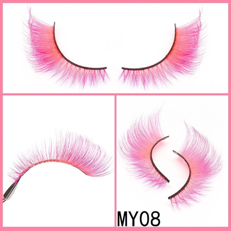 Women Simple Color Eye Tail Lengthening False Eyelashes