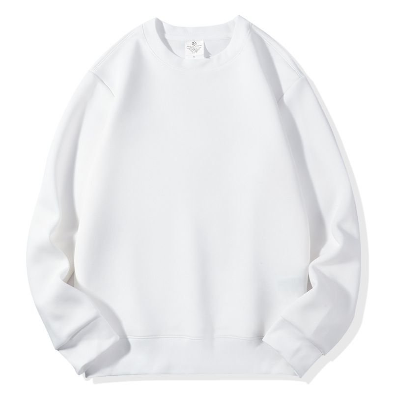 Custom Logo Unisex Casual Solid Color Jelly Cotton Crewneck Sweatshirt