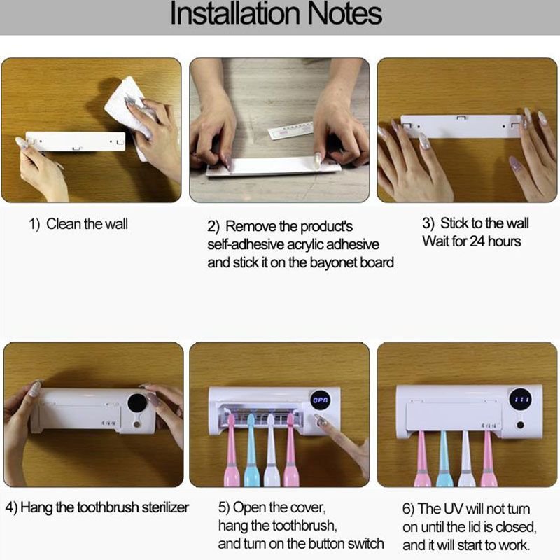 Smart Induction UV Light Toothbrush Holder Sterilizer Box