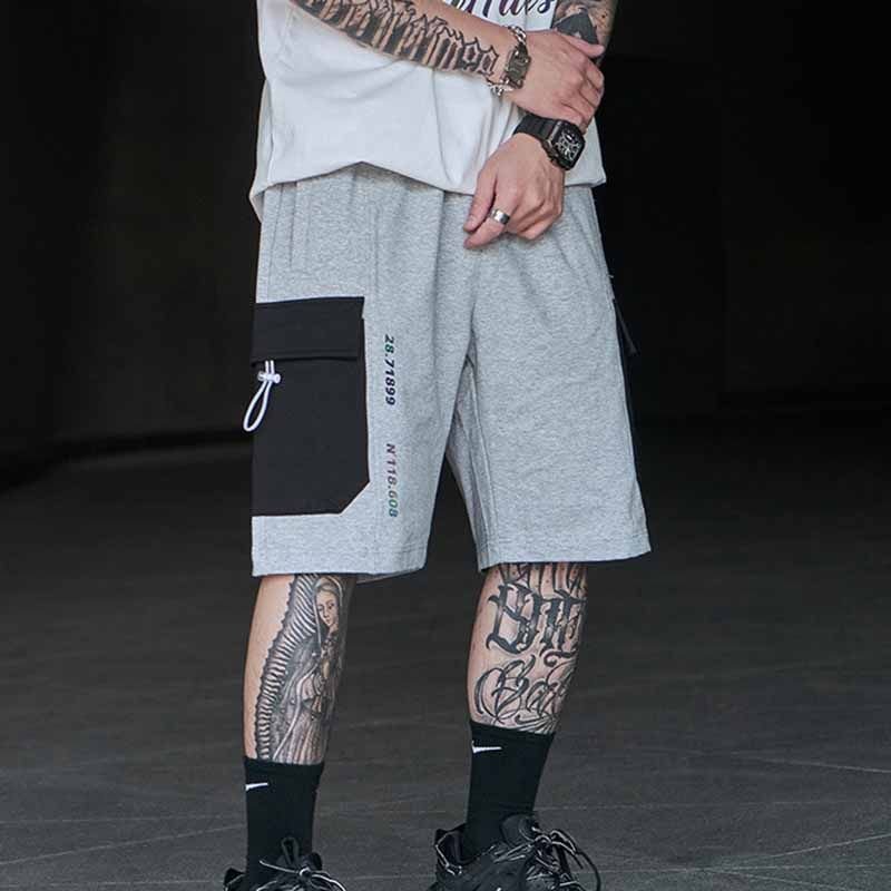 Men Summer Fashion Casual Color Matching Cargo Shorts