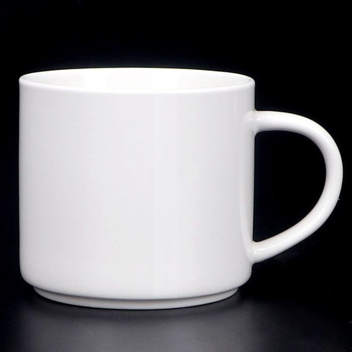 White Ceramic Mug Custom Logo Print