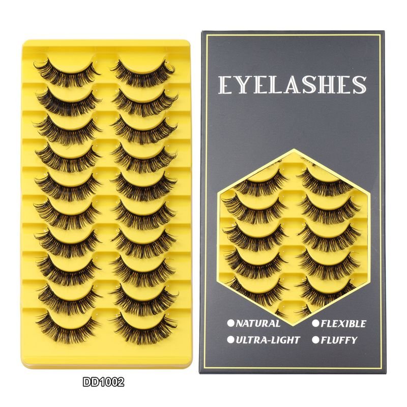Women Simple Natural Soft Thick 10 Pairs Of False Eyelashes