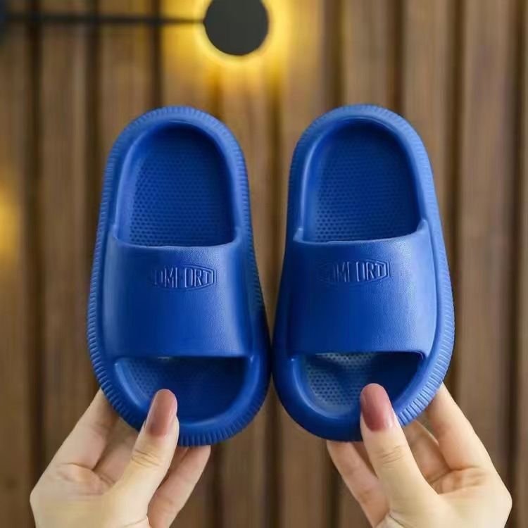 Kids Boys Girls Casual Cute Solid Color Thick-Soled Slippers