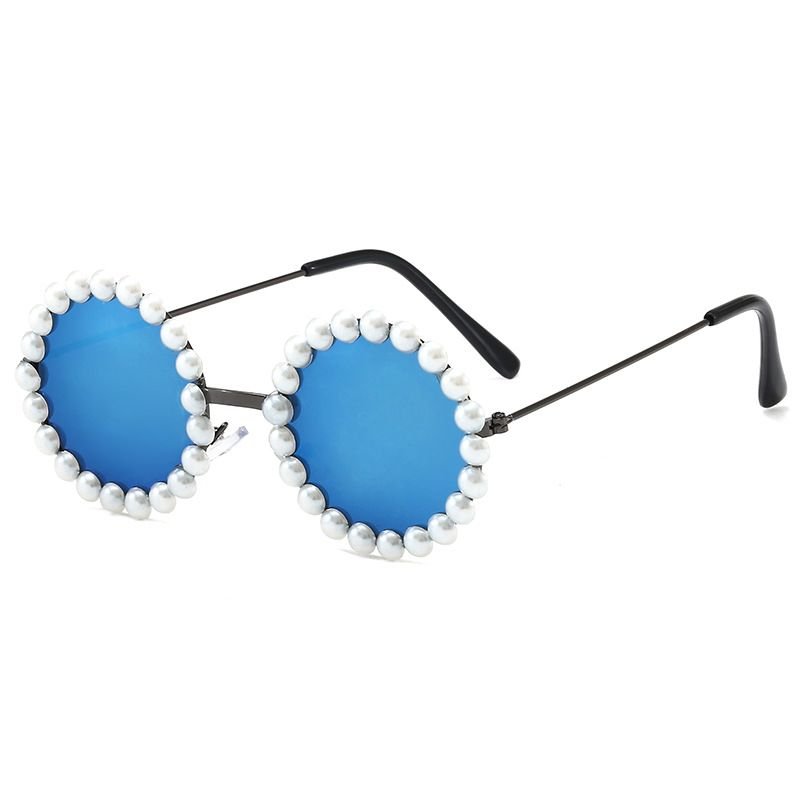 Kids Unisex Fashion Casual Cute Round Frame Gradient Color Sunglasses