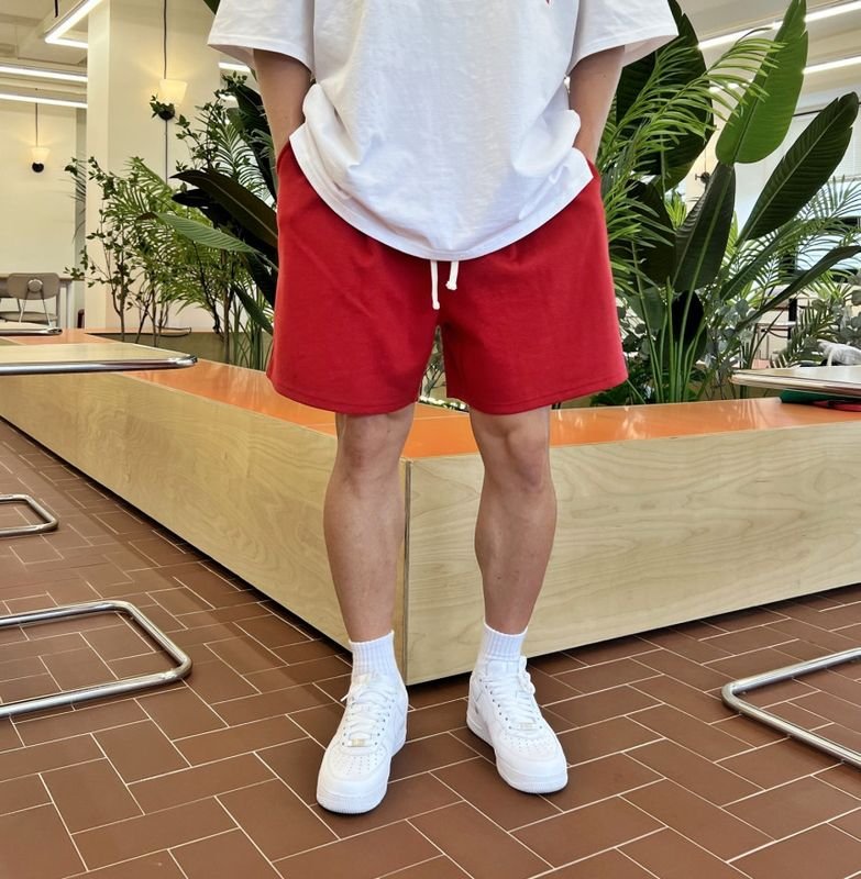 Men Fashion Solid Color Loose Breathable Shorts