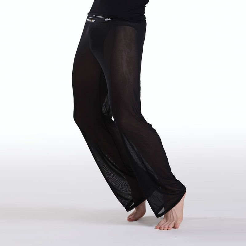 M-2XL See-through Men Underwear Thin Casual Pants Sleepwear