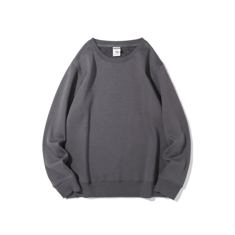 Men Casual 400g Thickened Heavy Fleece-Lined Crew Neck Sweatshirt Custom