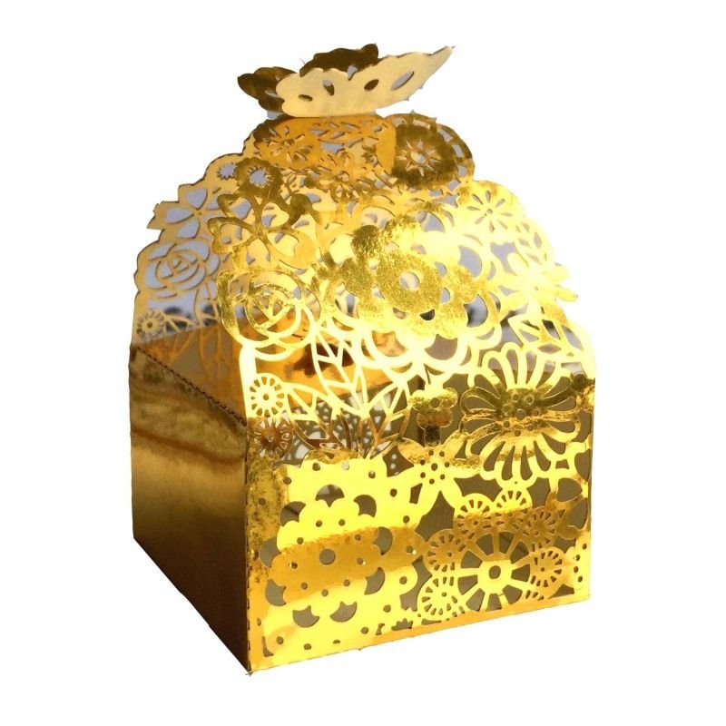 Simple Creative Hollow Floral Three-Dimensional Floral Wedding Candy Packaging Box