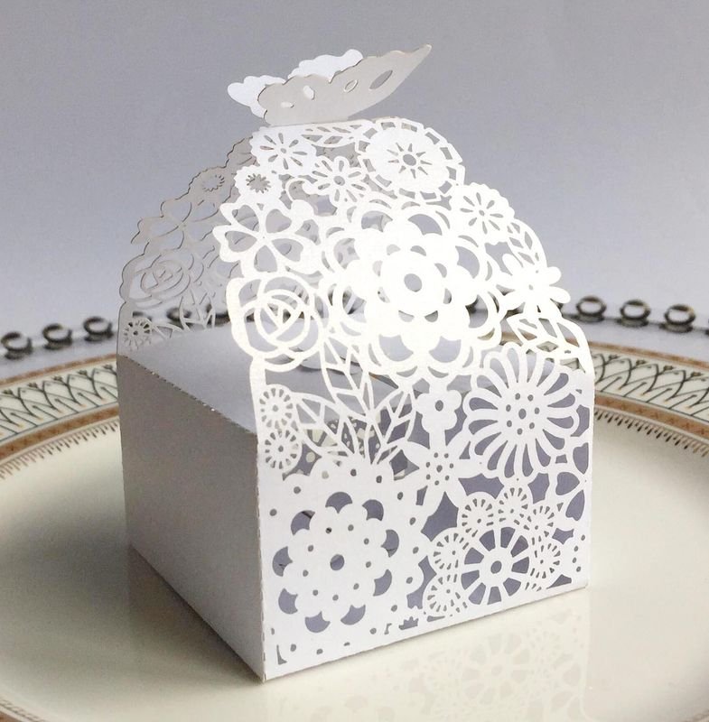 Simple Creative Hollow Floral Three-Dimensional Floral Wedding Candy Packaging Box